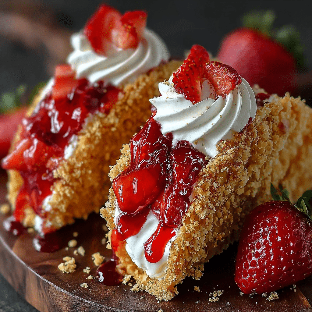 Strawberry Crunch Cheesecake Tacos Recipe - Recipe Image