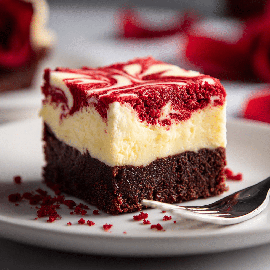 Red Velvet Cheesecake Brownies Recipe - Recipe Image