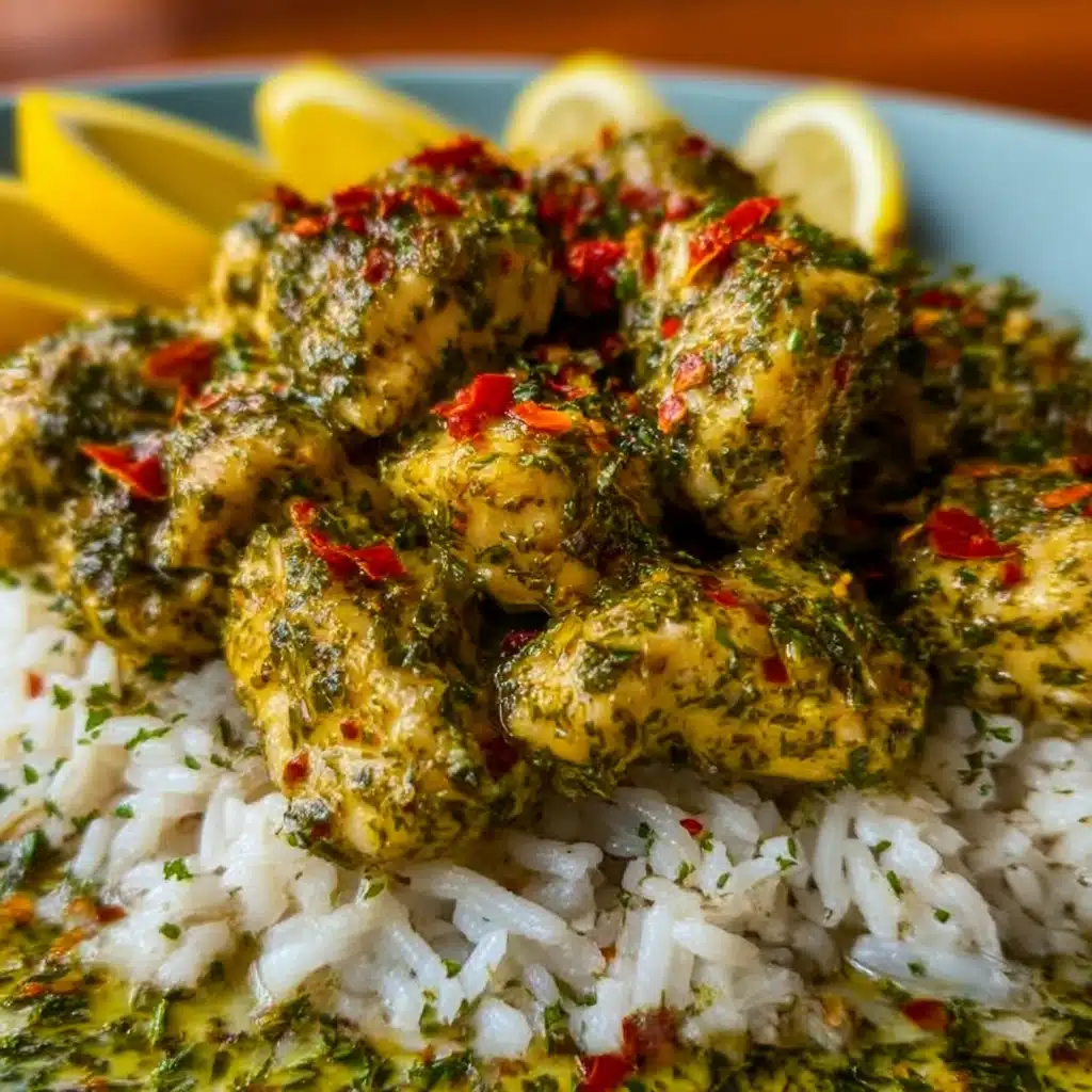 Chicken Scampi with Creamy Garlic Parmesan Rice Recipe - Recipe Image