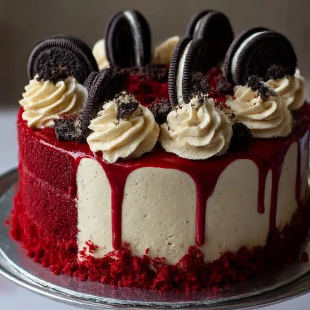 Cookies and Cream Red Velvet Cake Recipe - Recipe Image