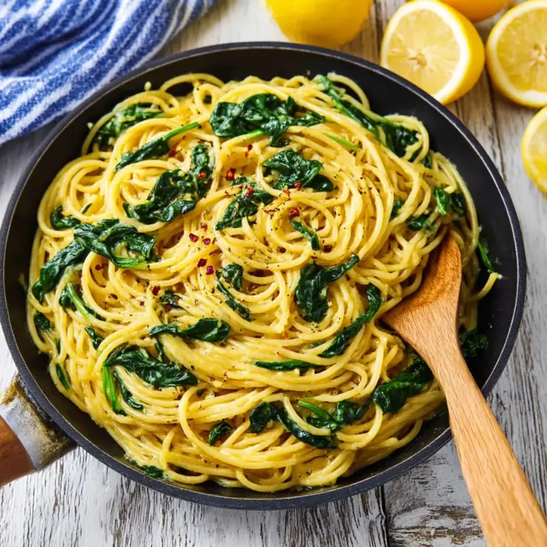 The Best Lemon Spinach Pasta Recipe