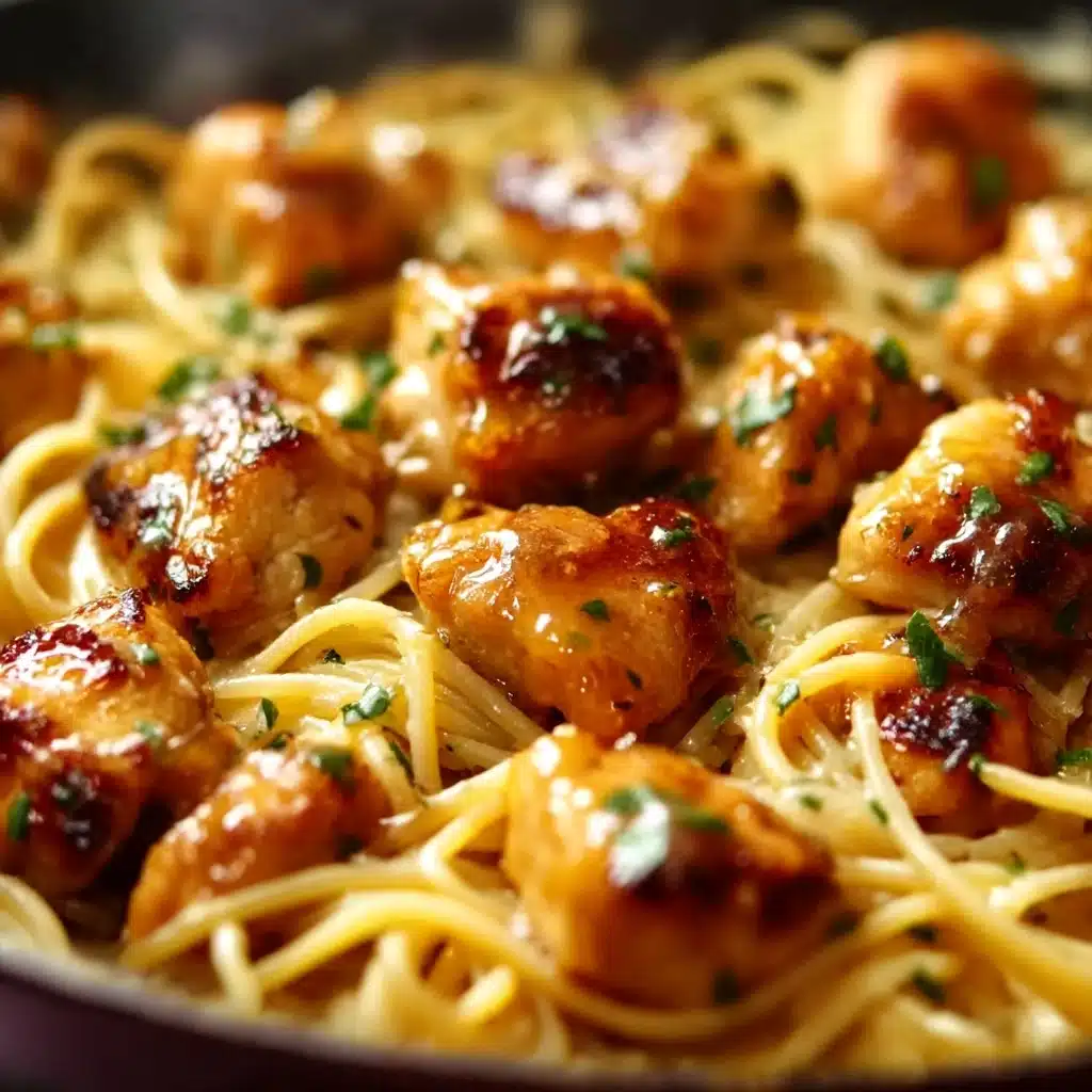 A white plate filled with spaghetti pasta topped with large pieces of grilled shrimp. The shrimp have a golden brown color with char marks, and they are covered with a light creamy sauce. Small green herb bits are sprinkled on top, adding a touch of freshness. The pasta looks soft and slightly shiny from the sauce. The whole dish sits on a white marbled surface. photo taken with an iphone --ar 4:5 --v 7