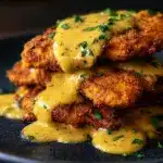 Pretzel Chicken with Mustard-Cheddar Sauce Recipe