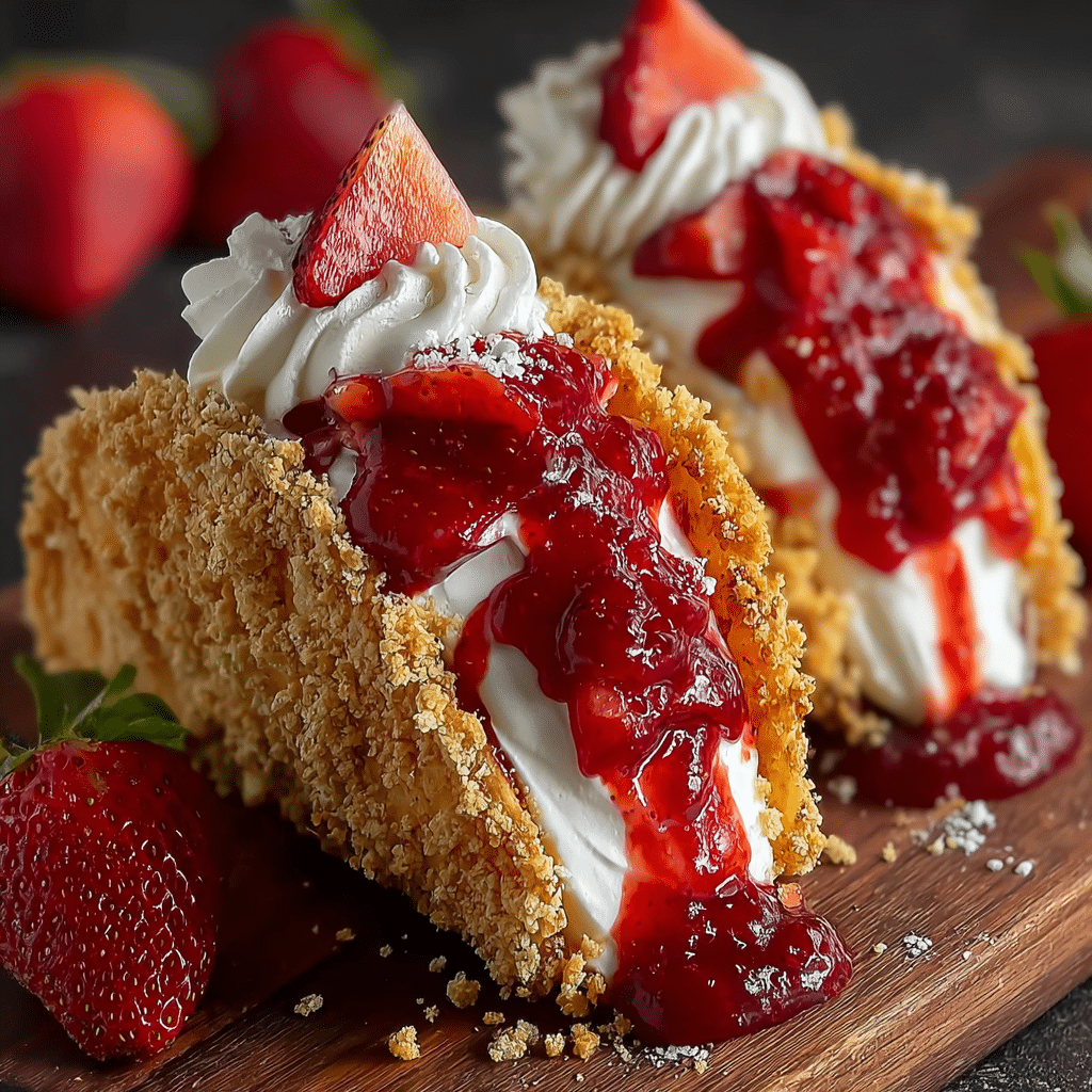 Strawberry Crunch Cheesecake Tacos Recipe