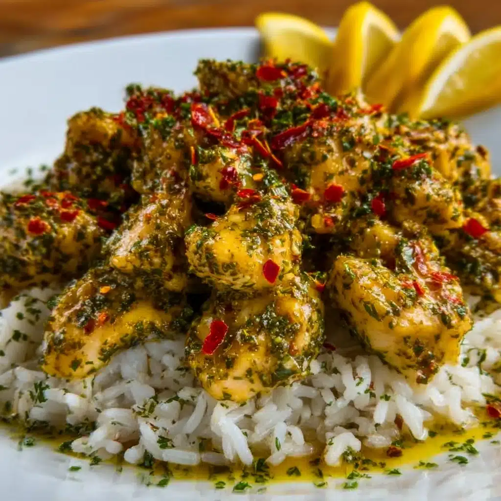 Chicken Scampi with Creamy Garlic Parmesan Rice Recipe