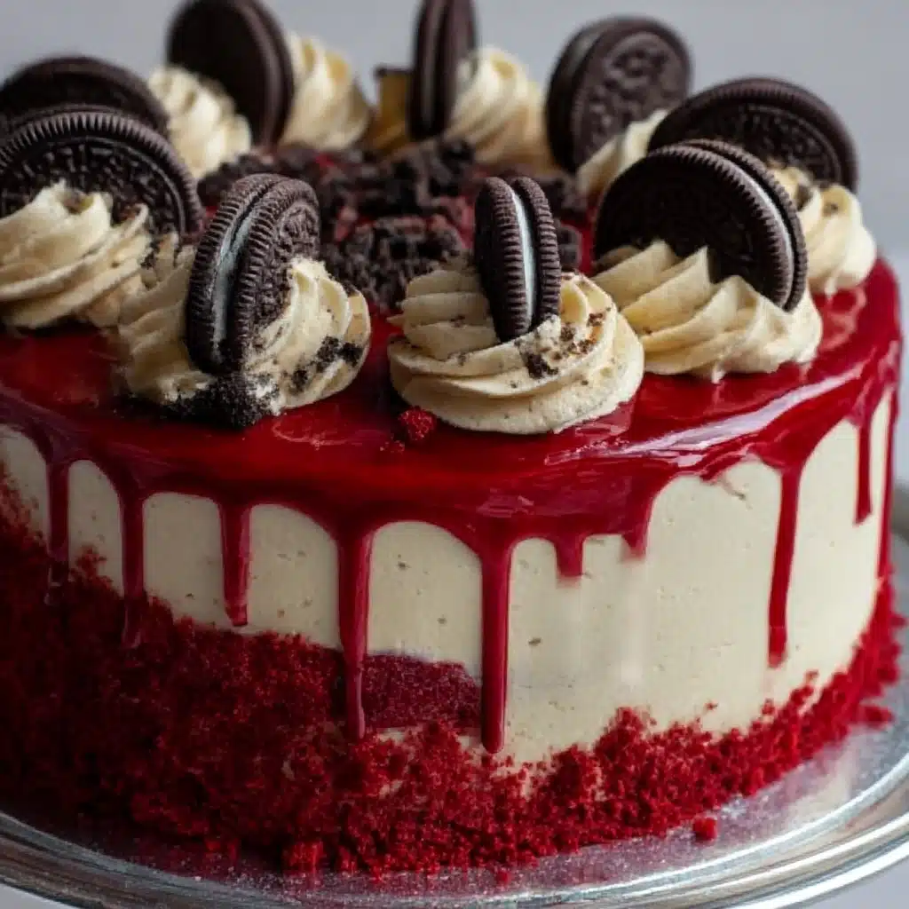 Cookies and Cream Red Velvet Cake Recipe - Recipe Image