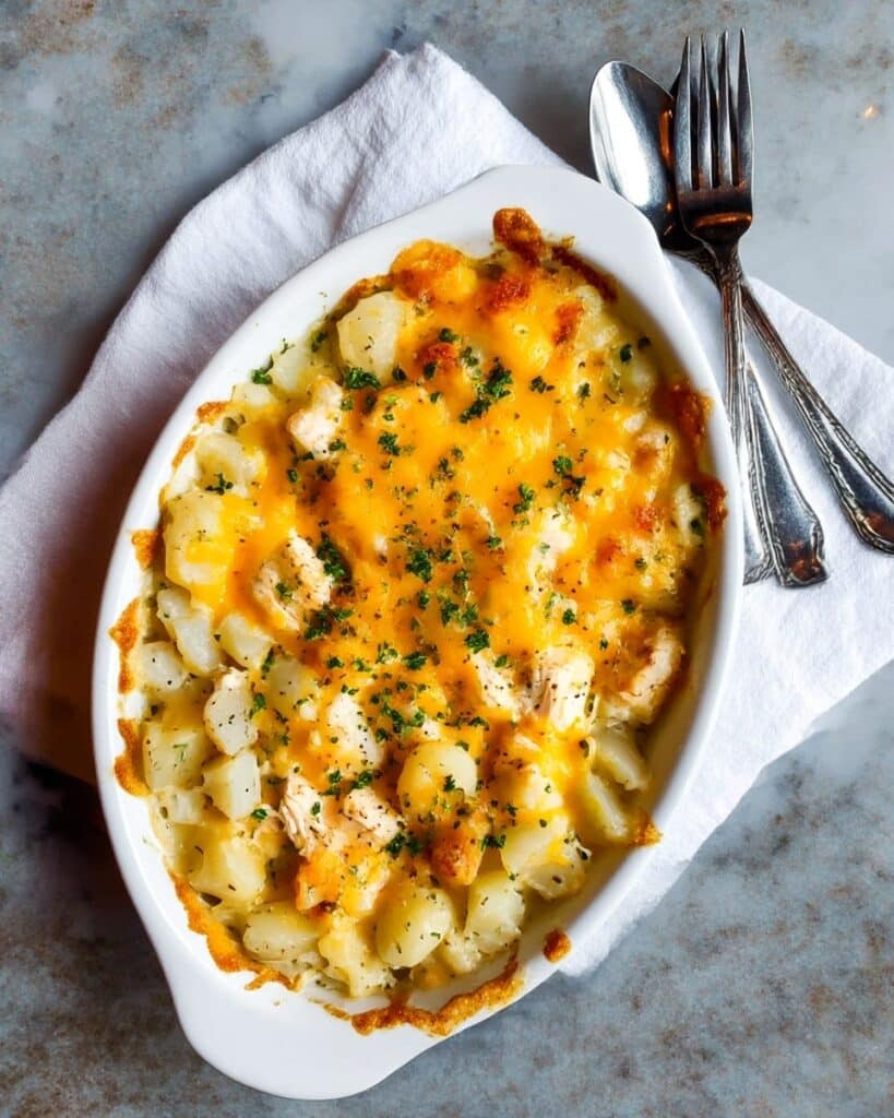 Cheesy Chicken and Potato Bake Recipe