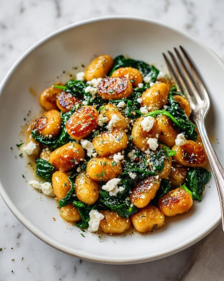 Crispy Gnocchi With Spinach And Feta Recipe