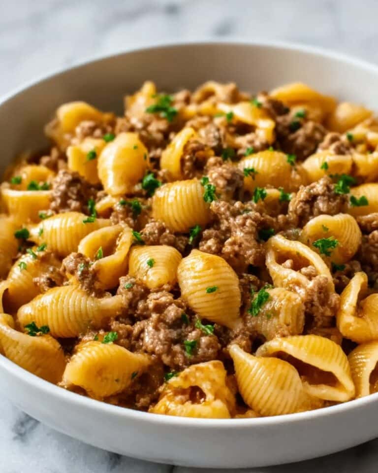 Creamy Beef and Shells Recipe