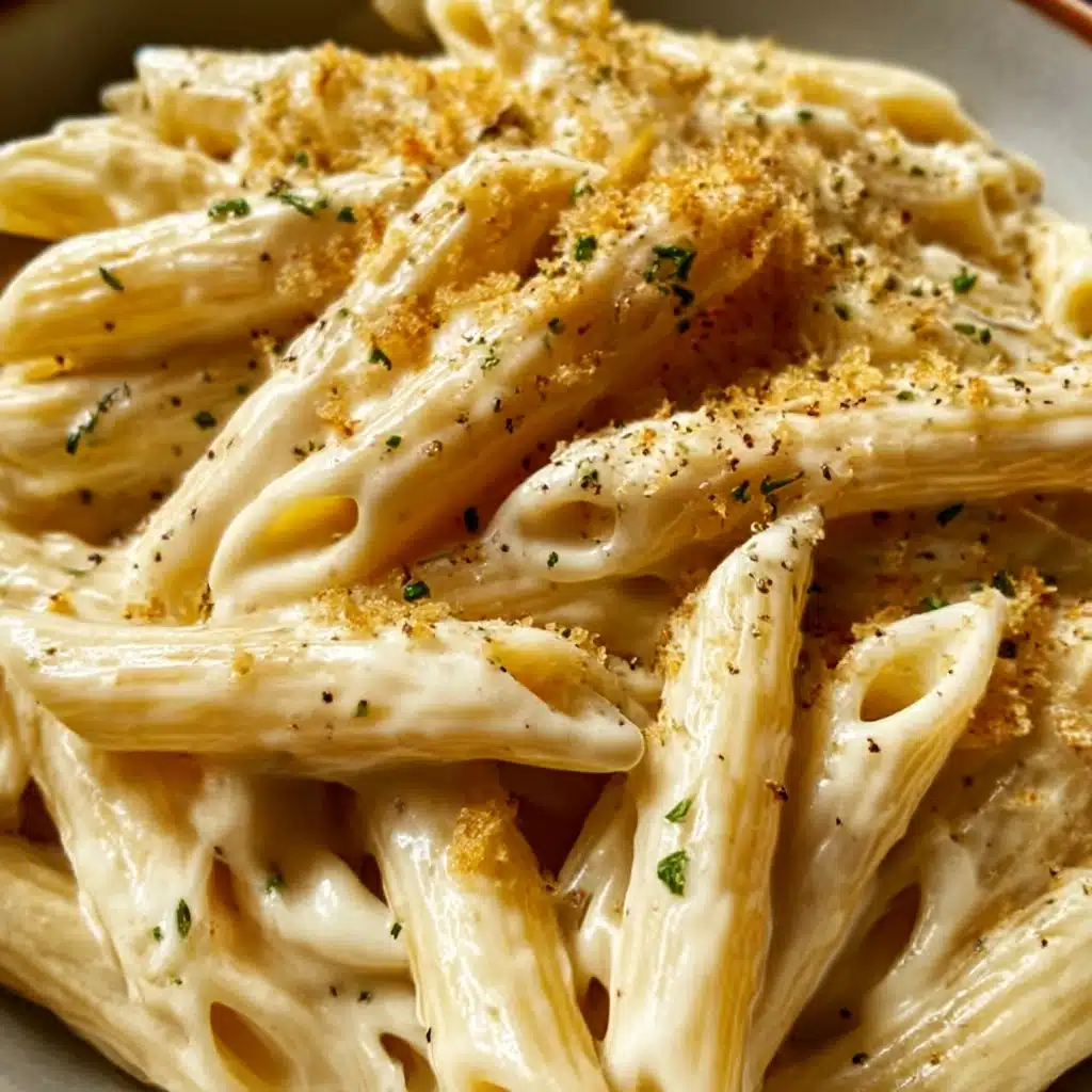 Creamy Garlic Penne Pasta Recipe - Recipe Image