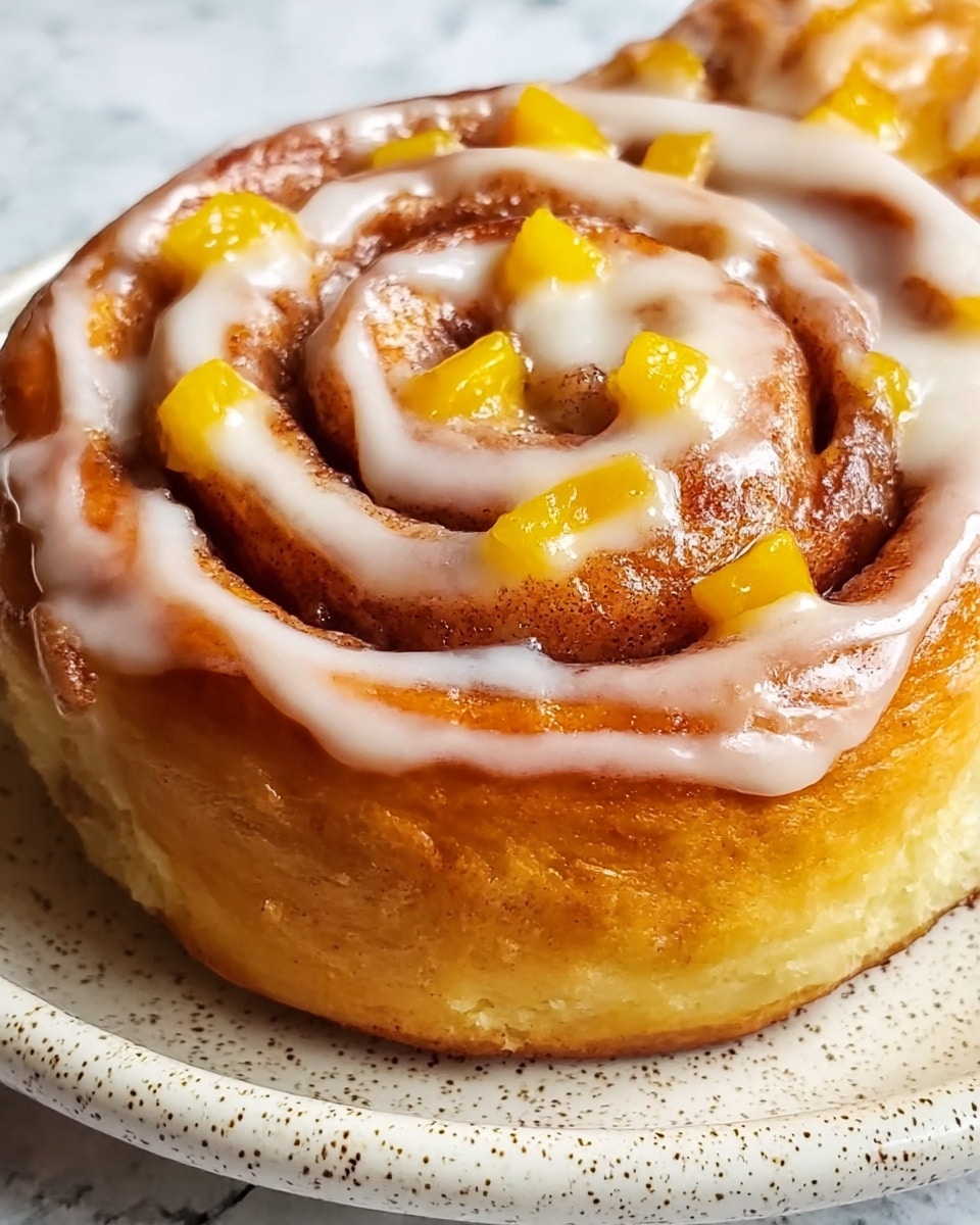 Peach Pie Cinnamon Rolls Recipe - Recipe Image
