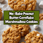 No bake peanut butter Cornflake cookies with marshmallows Recipe