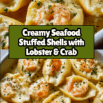 Creamy Seafood Stuffed Shells