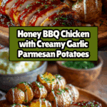 Honey Bbq Chicken & Creamy Garlic Parmesan Potatoes Recipe