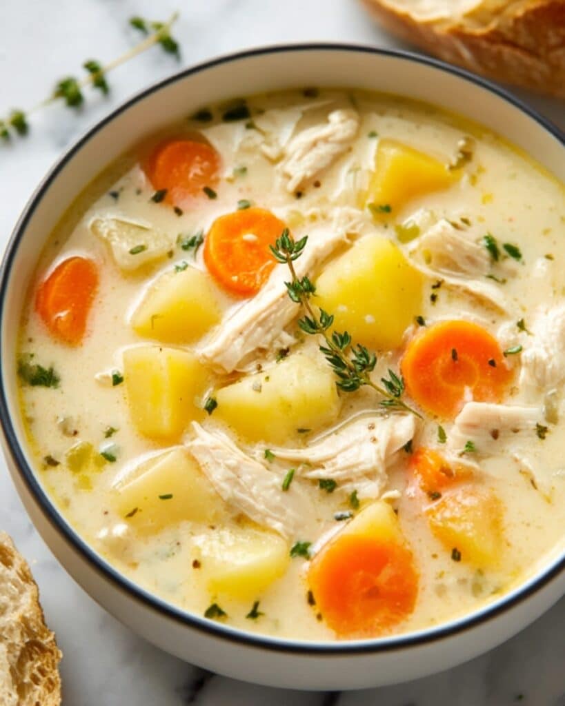 Cozy Homestyle Chicken Potato Soup Recipe
