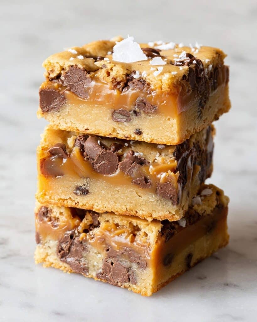 Salted Caramel Chocolate Chip Cookie Bars Recipe