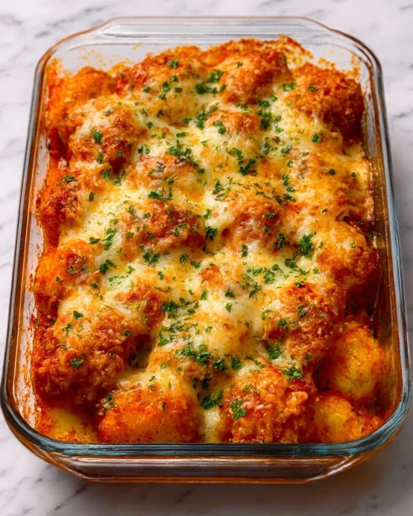 High Protein Creamy Garlic Cheesy Chicken & Potatoes Recipe