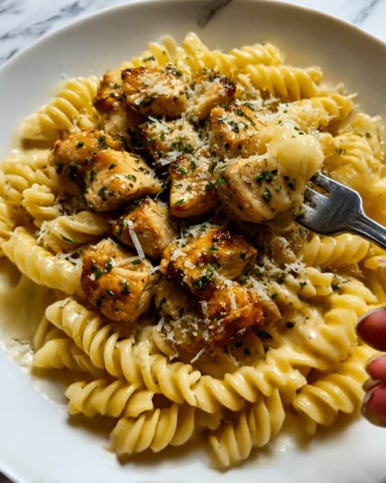Twisted Pasta with Honey Garlic Chicken and Parmesan Cream Recipe