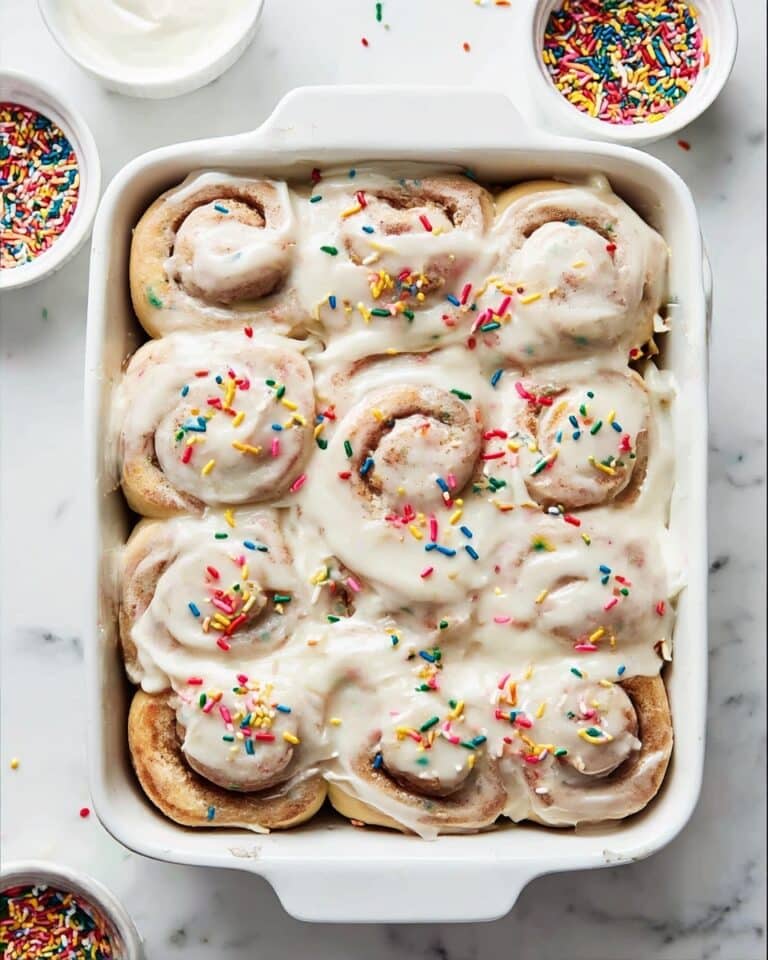 Birthday Cake Cinnamon Rolls Recipe