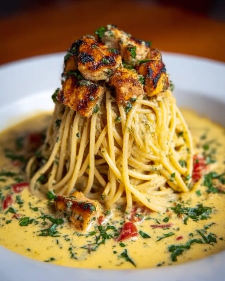 Spaghetti with Garlic Mozzarella Sauce Recipe