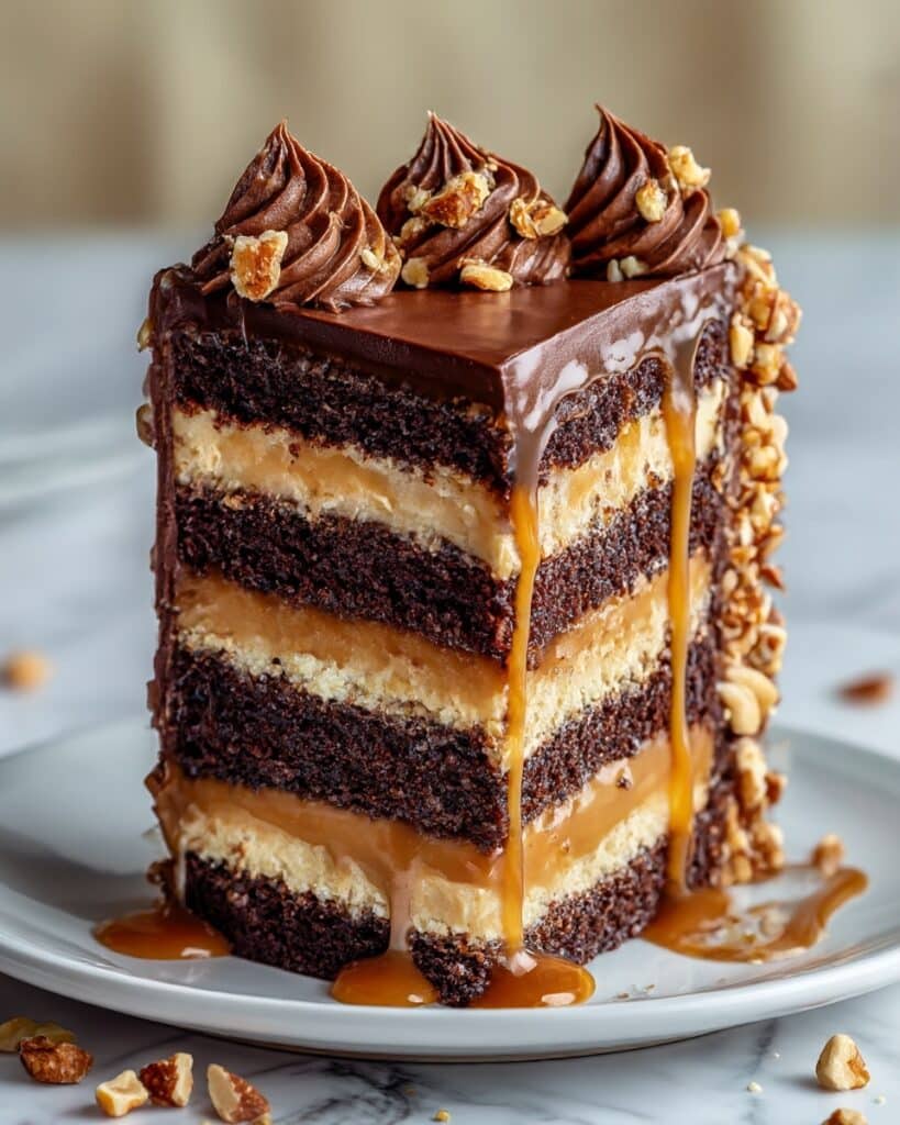 Chocolate Caramel Toffee Crunch Cake Recipe