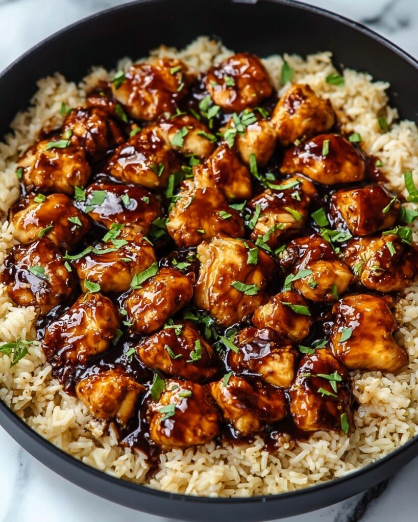 One-Pan Honey BBQ Chicken Rice Recipe