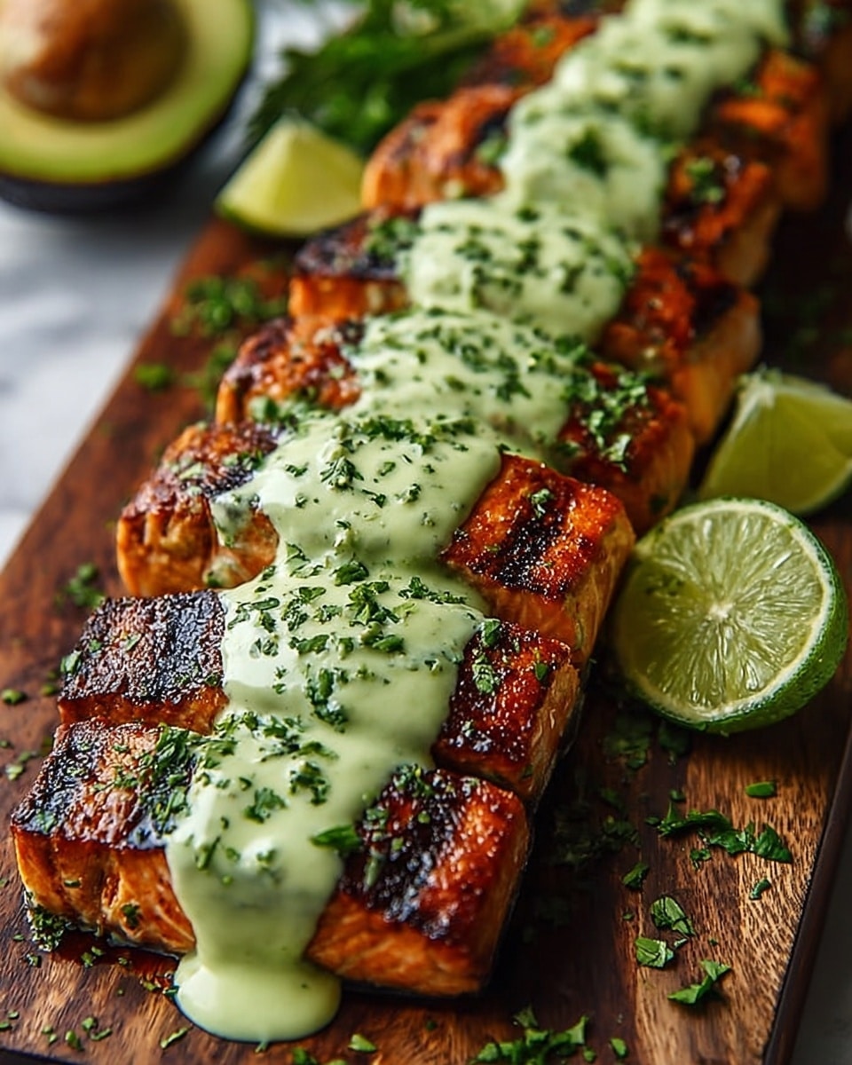 Cajun Salmon with Avocado Lime Crema Recipe