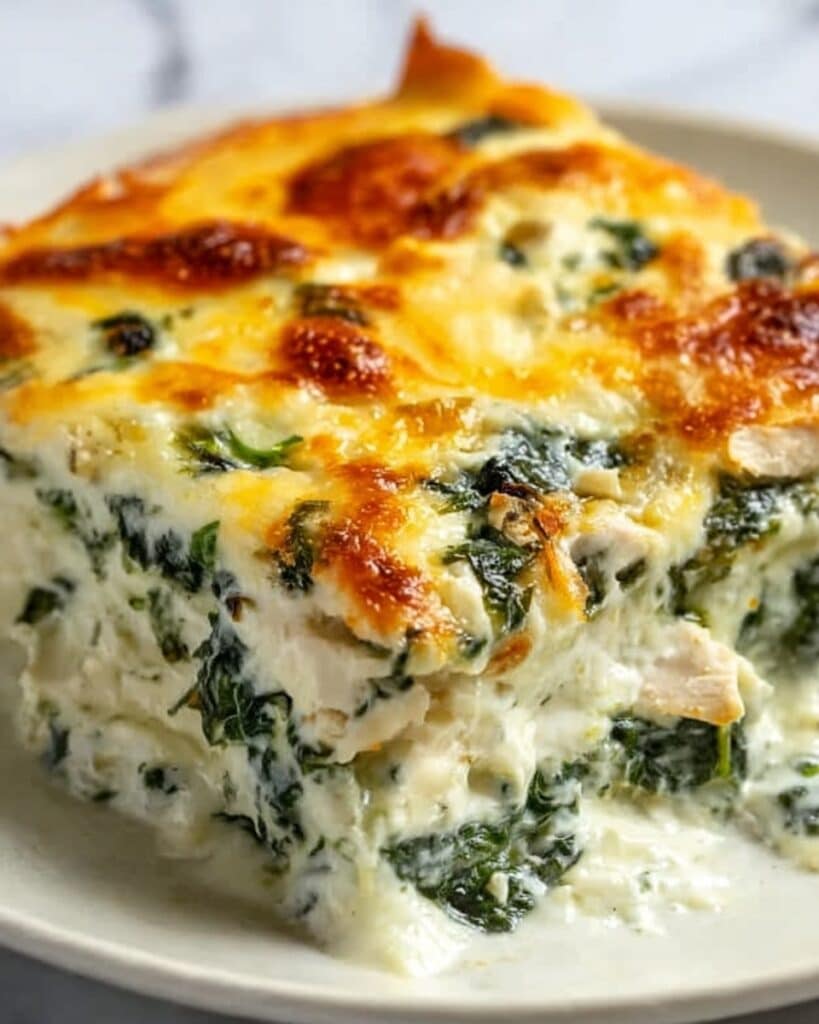 Chicken and Spinach Casserole with Cream Cheese Recipe