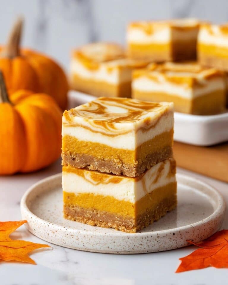 Swirled Pumpkin Cheesecake Bars Recipe