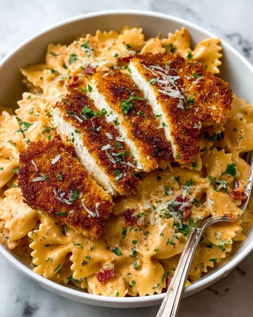 Southern Style Creamy Parmesan Chicken Pasta Recipe