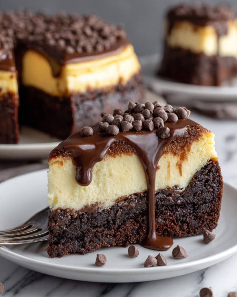 Fudgy Brownie Bottom Cheesecake Recipe