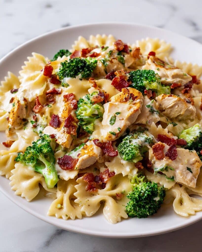 Cowboy Butter Lemon Bowtie Chicken with Broccoli Recipe