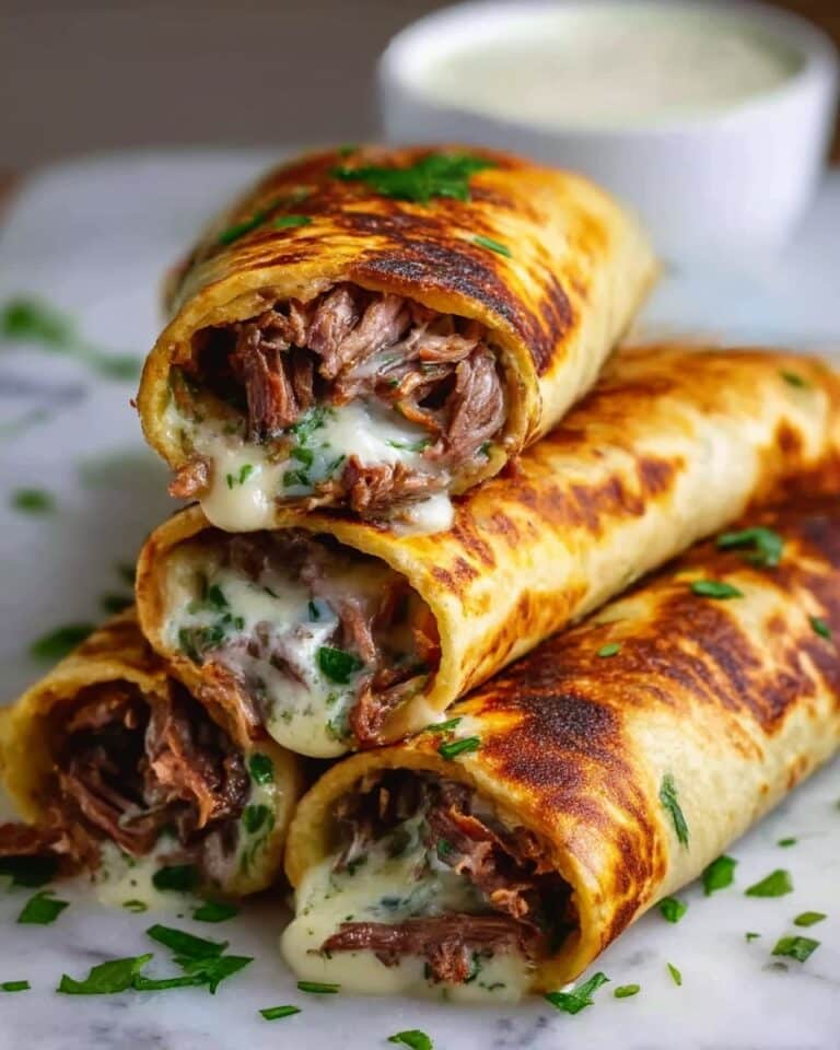 French Dip Tortilla Roll-Ups Recipe