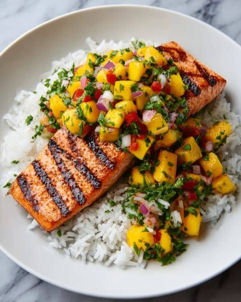 Healthy Grilled Salmon with Mango Salsa Recipe