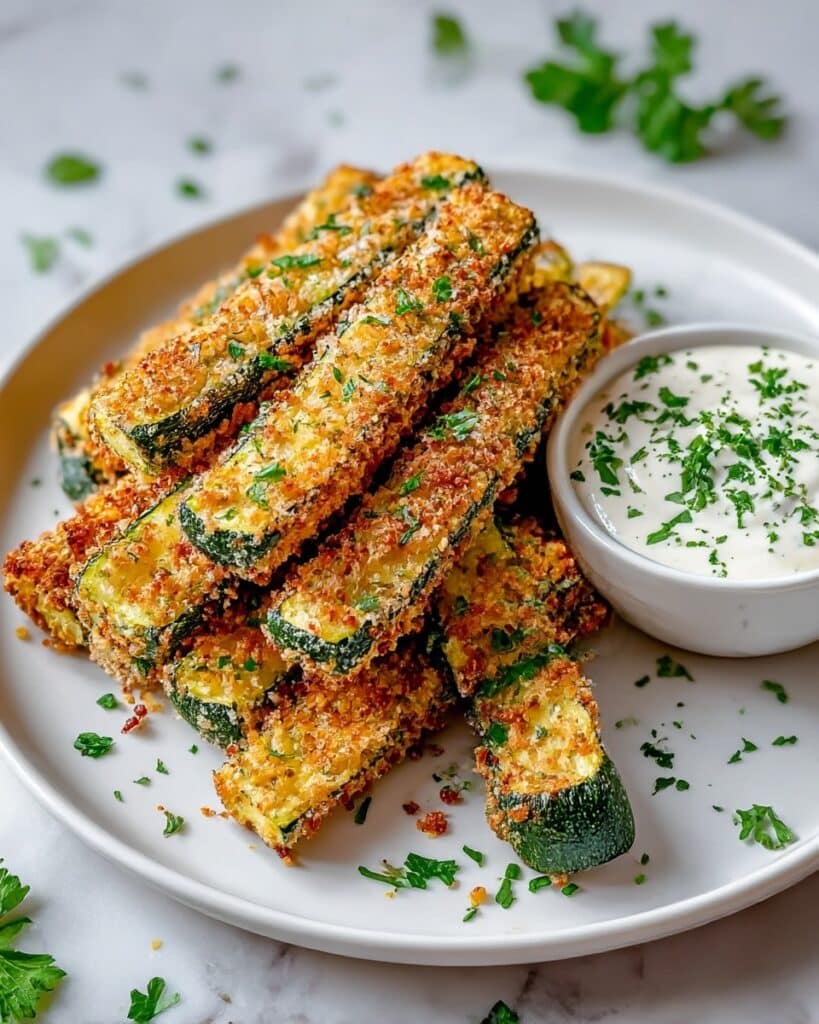 Healthy Low Carb Air Fryer Zucchini Fries Recipe