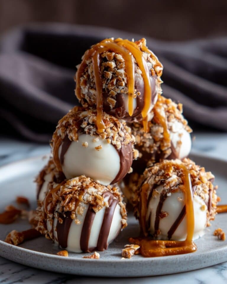 Salted Caramel Pretzel Cheesecake Balls Recipe