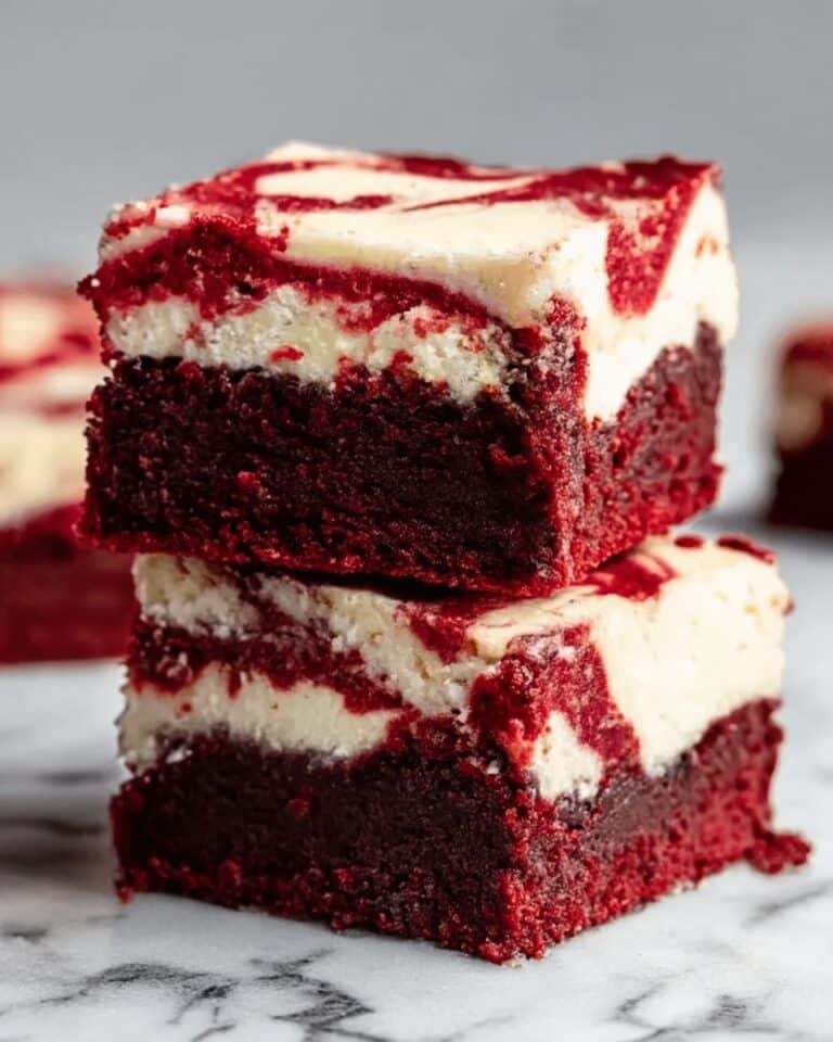 Fudgy Red Velvet Brownies with Cream Cheese Recipe