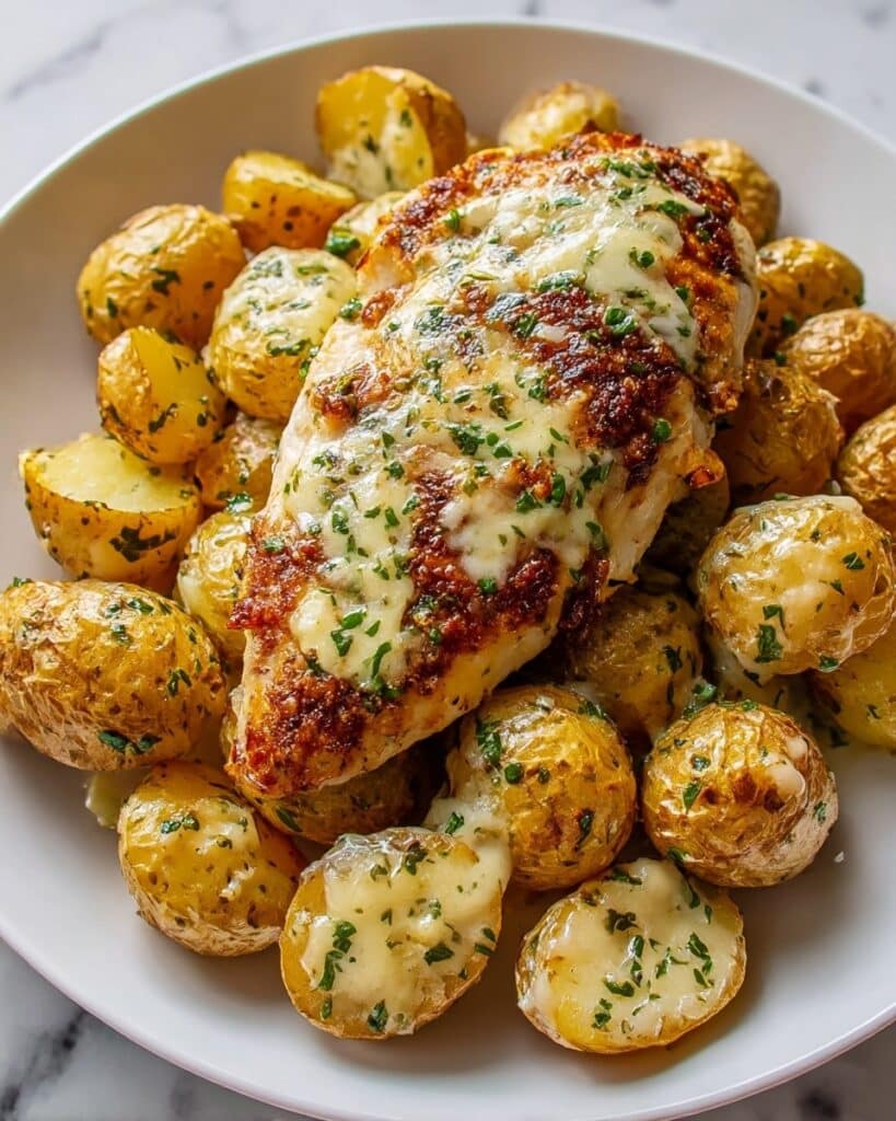 Garlic Parmesan Chicken and Potatoes Recipe