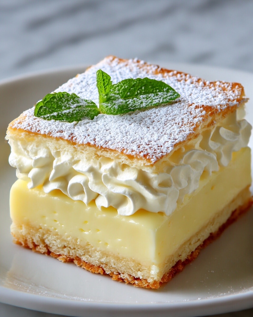 Vanilla Custard Cream Squares Recipe