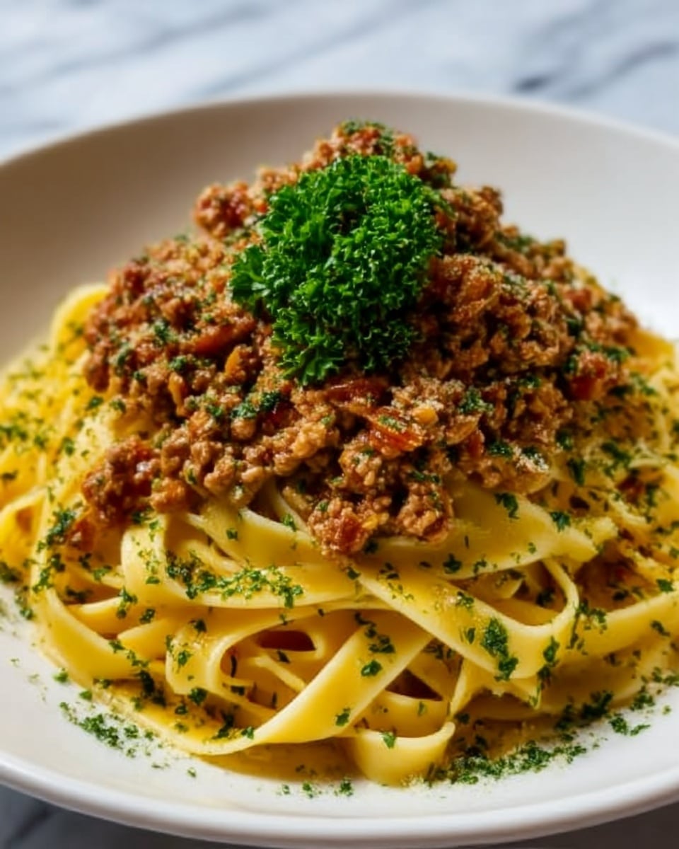 Creamy Parmesan Beef Linguine with Garlic Butter Sauce Recipe