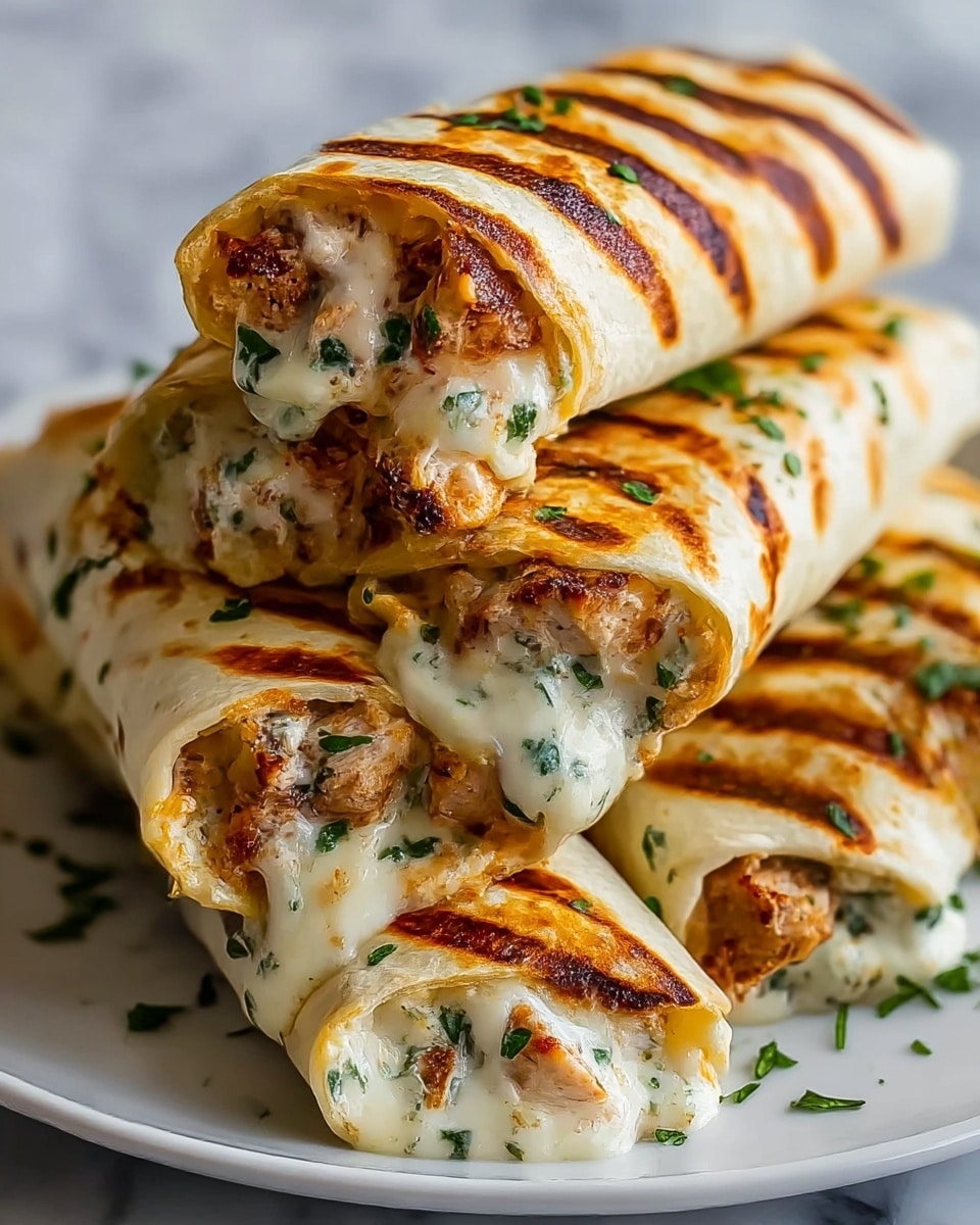 Low Carb Cheesy Garlic Chicken Wraps Recipe