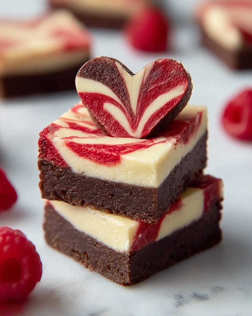 Heart-Shaped Raspberry Swirl Cheesecake Brownies Recipe