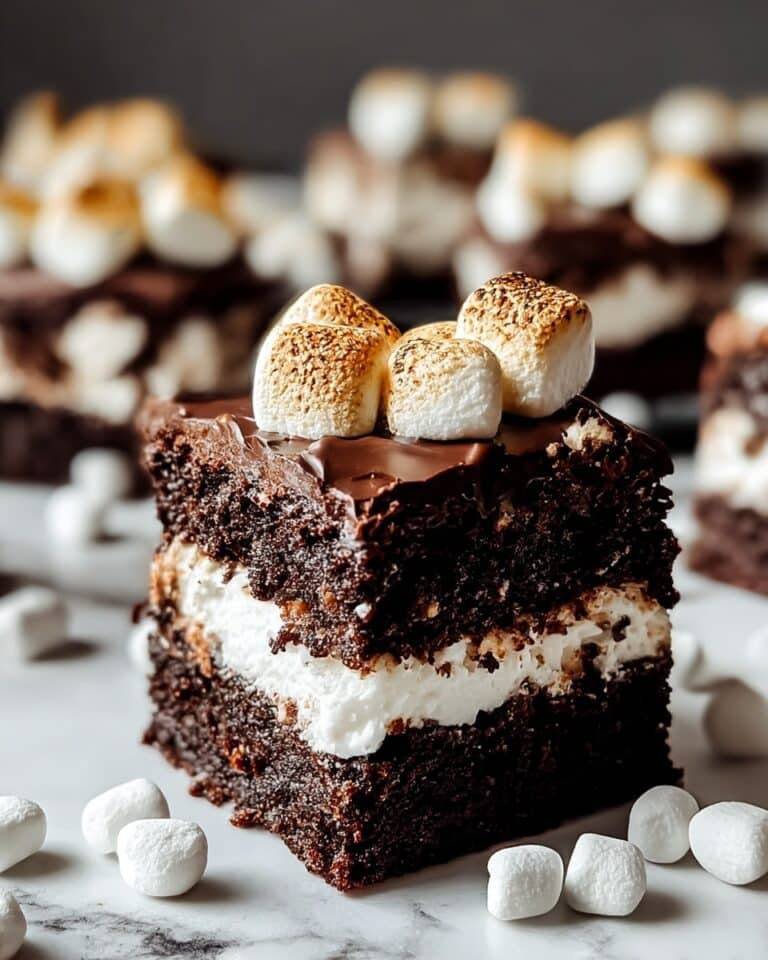 Hot Chocolate Brownies with Marshmallow Frosting Bliss Recipe