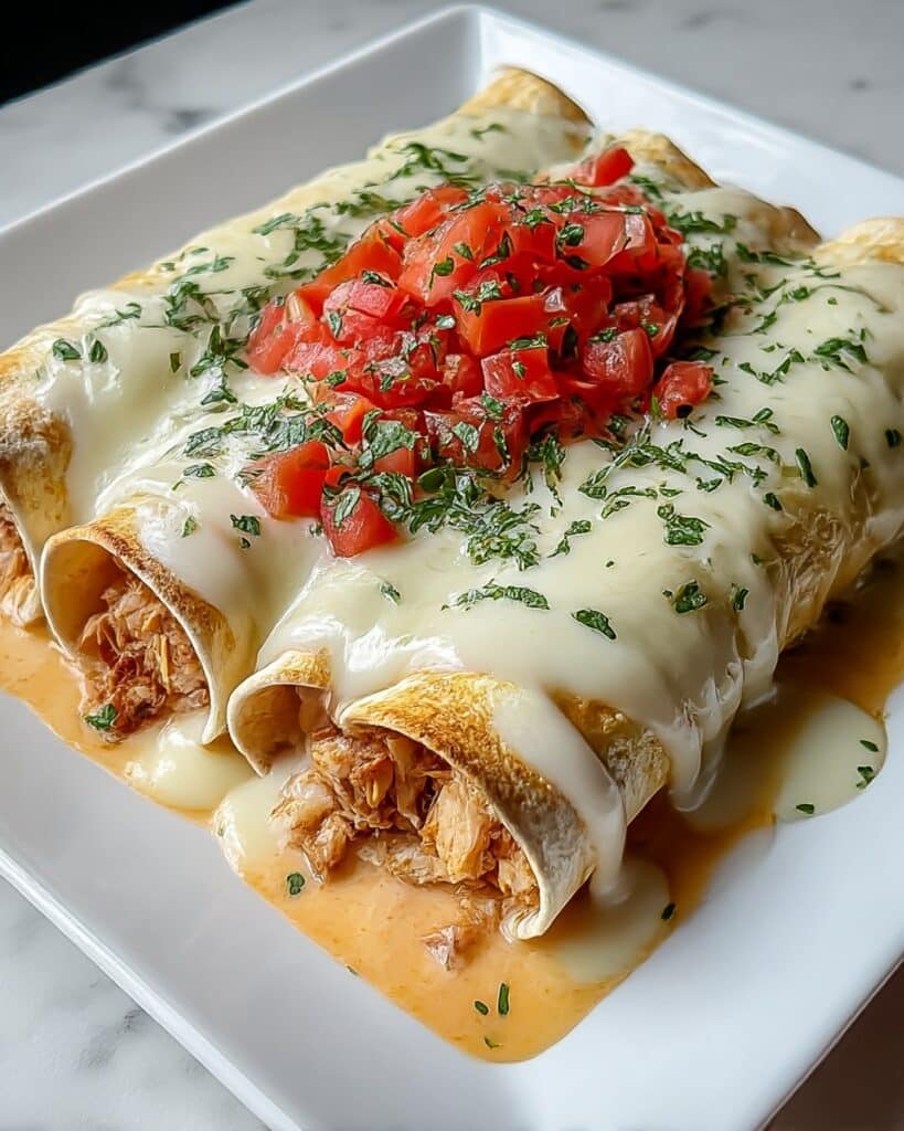 Indulgent Queso Chicken Enchiladas for Quick Weeknight Dinners Recipe