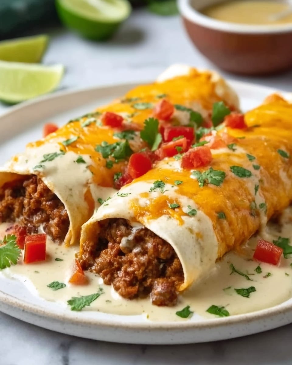 Jalapeño Popper Cheesy Chicken Enchiladas Recipe