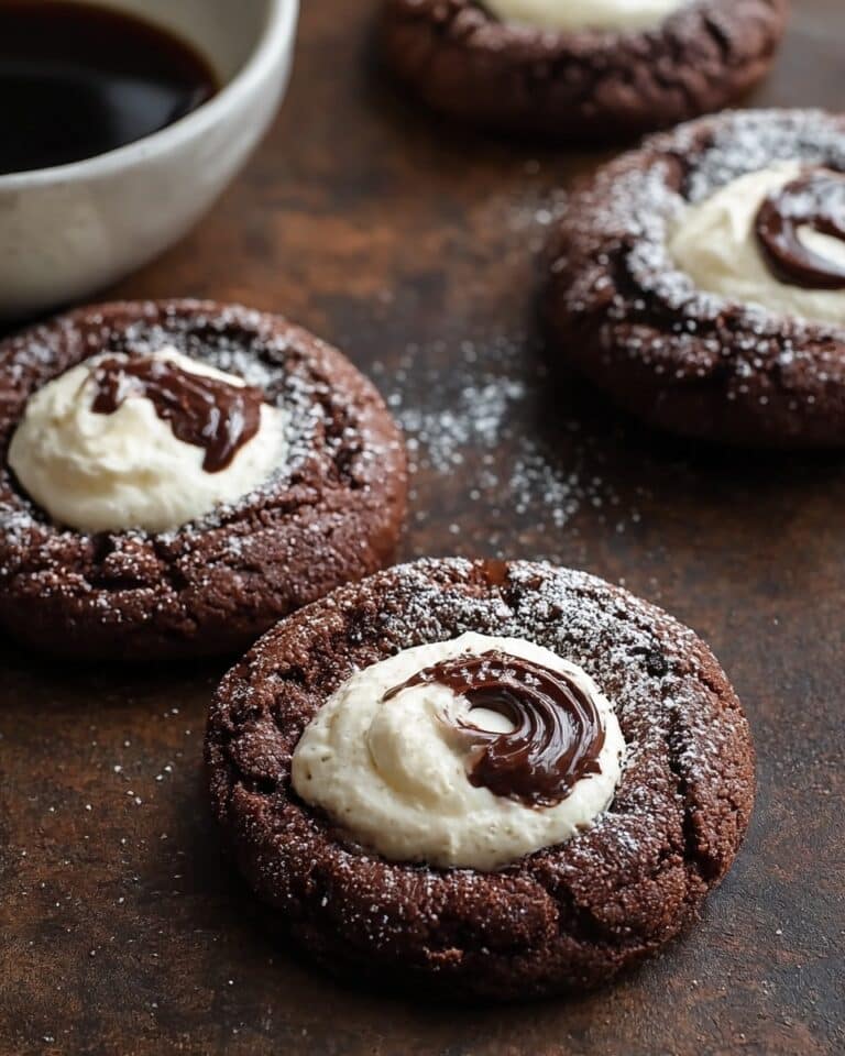 Rich Hot Chocolate Cookies with Marshmallow Swirl Recipe