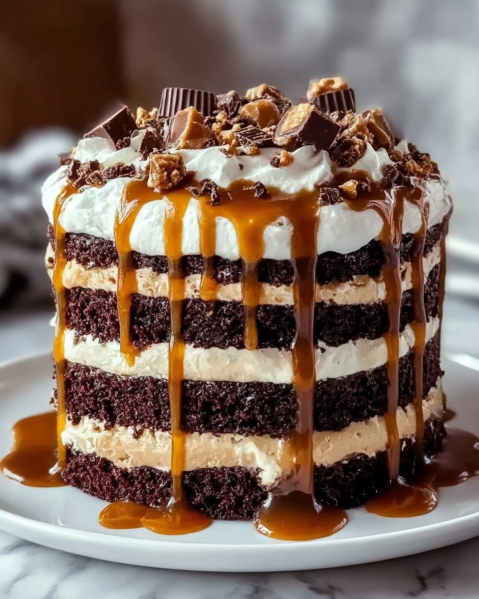 Irresistible Chocolate Caramel Toffee Crunch Cake Recipe