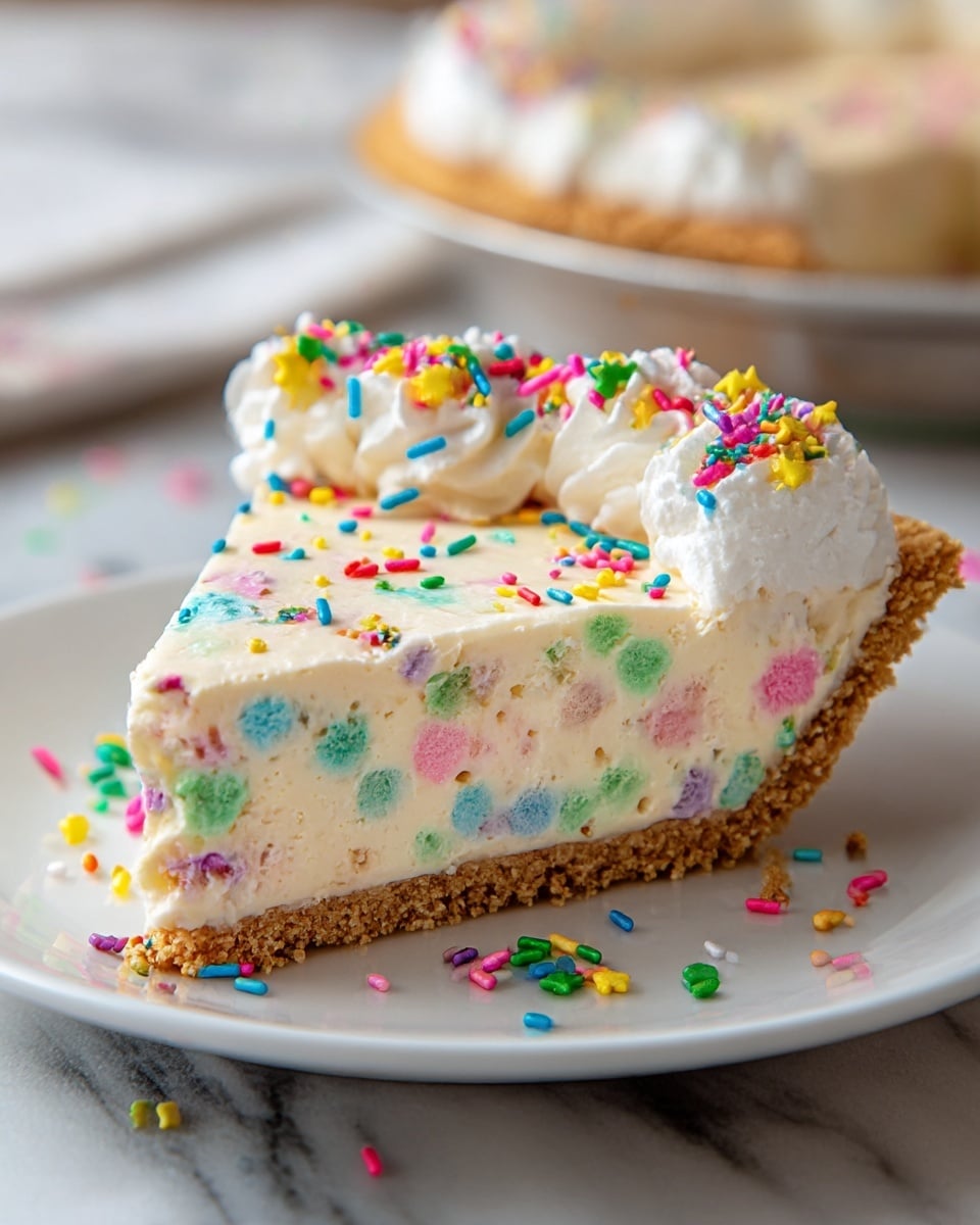 Birthday Cake Pie with Rainbow Sprinkles Recipe