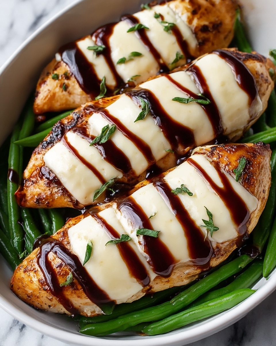Balsamic Baked Chicken Breast with Mozzarella Cheese Recipe
