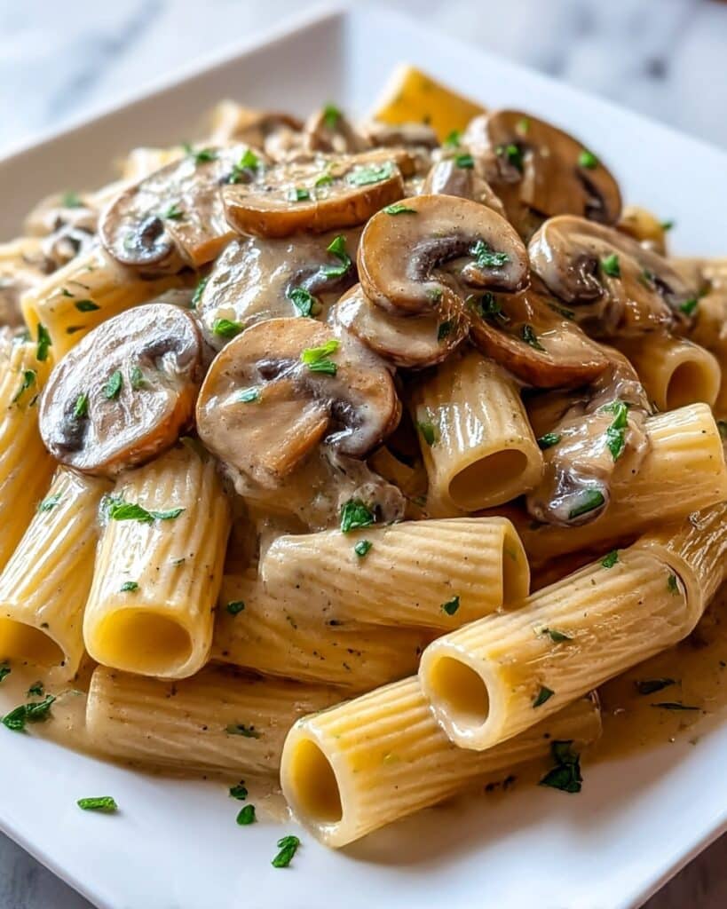 Creamy Tuscan Mushroom Pasta Recipe